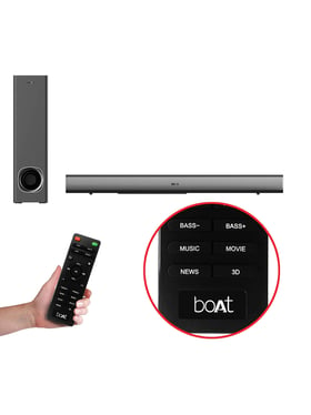 Boat aavante 1200 wireless bluetooth soundbar best sale speaker with subwoofer black