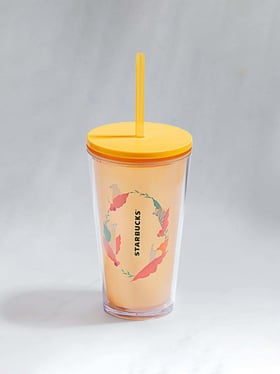 Pastel Balloon Animal Cup, Starbucks Cold Cup with Straw, Cold Cup