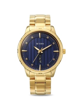 Titan watch golden online colour