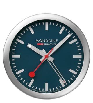 Mondaine Silver Small Quartz Analog Wall Clock