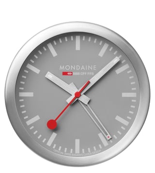 Mondaine Silver Small Quartz Analog Wall Clock