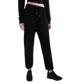 Buy Dkny Black Sweat Regular Fit Joggers for Women Online Tata