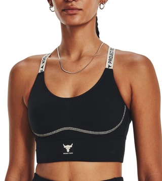 Buy Under Armour Black Project Rock Infinity Sports Bra for Women