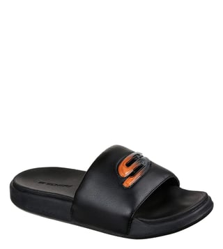 Buy Skechers Black GAMBIX 2.0 UTOPO SERIES Logo Slide Sandals for