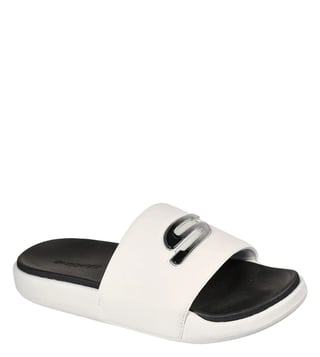 Buy Skechers White GAMBIX 2.0 UTOPO SERIES Logo Slide Sandals for