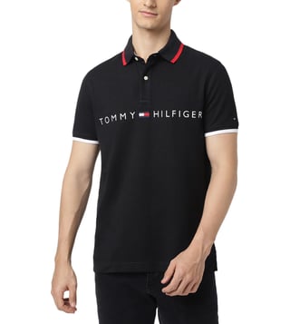 Tommy Hilfiger Dark Sable Logo Regular Fit Polo T Shirt