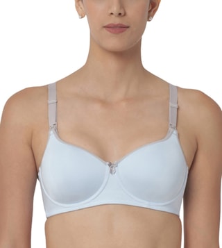 Buy Triumph Sky Blue 139 Non-Wired Padded Maternity Bra for Women