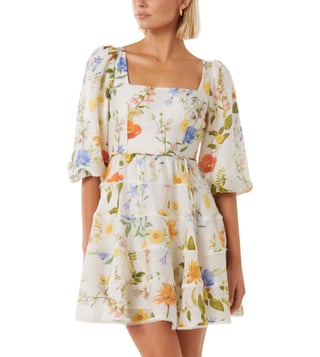 Forever new yellow floral hot sale dress