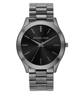 Michael kors black slim runway watch best sale