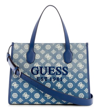 Guess Denim Ombre Silvana Medium Tote