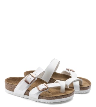 Birkenstock mayari best sale white narrow