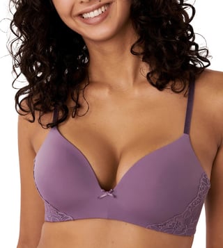 Luxury Lace Push-Up Bra in Lilac Rose