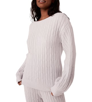 Buy Cable-knit Chenille Sweater for Women Online @ Tata CLiQ Luxury