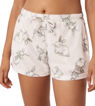 Luxury Velour Pyjama Shorts - Bunny