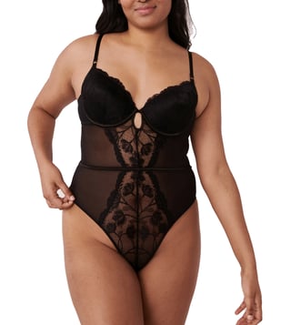 Buy Lace and Mesh Push-up Teddy for Women Online @ Tata CLiQ Luxury