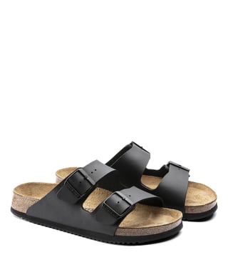 Birkenstock Men s Arizona PROF Birko Flor Narrow Width Black Slide