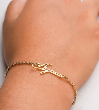 Buy Kaj Fine Jewellery Baby Personalised Name Chain Bracelet
