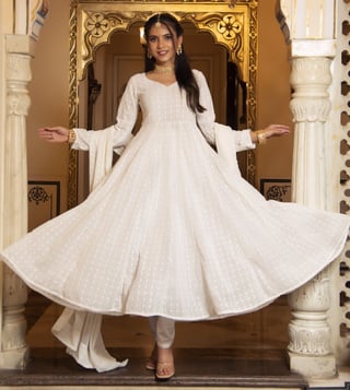 Chikankari anarkali suits clearance online