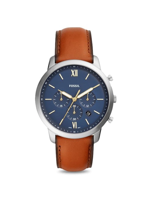 Fossil Fenmore Midsize 44mm – Orologio Uomo Con Cinturino In Pelle Marrone - 2