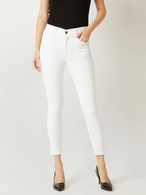 Miss Chase White Cotton Skinny Fit Jeans-picture-21