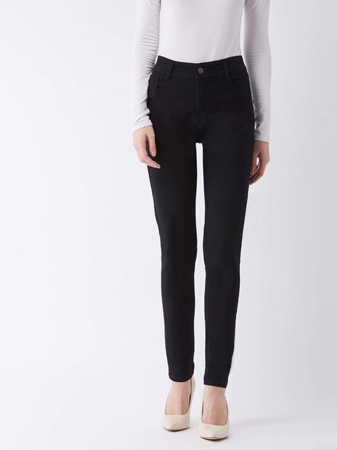 Skinny Jeans High Rise Faded Black Jeans Buy Miss Chase Black Slim Fit High  Rise Jeans For Women Online