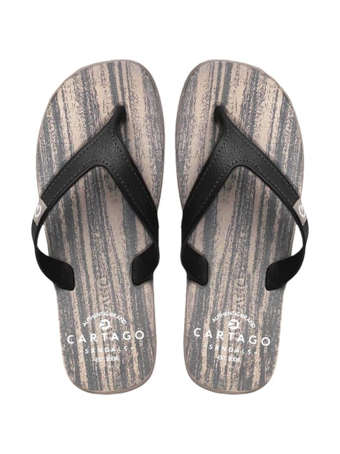 Buy Cartago Men s Dakar AD Black Grey Flip Flops for Men at Best