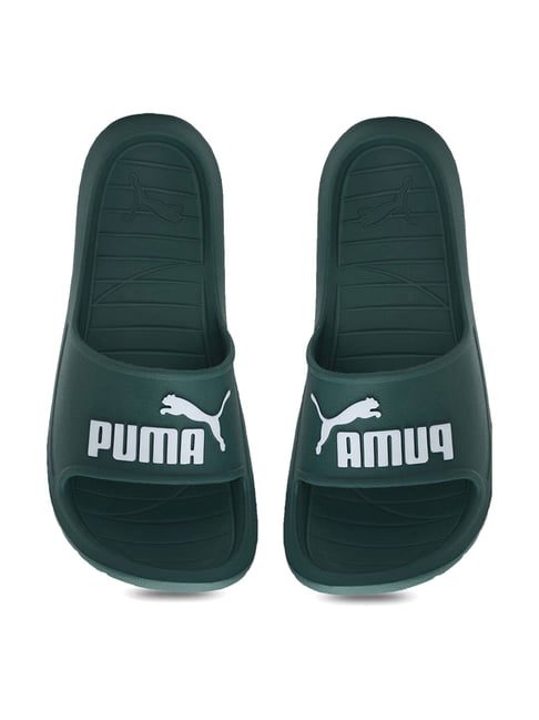 Amazon.com | PUMA Men's MAPF1 Leadcat 2.0 Graphic Slide Sandal, Spectra  Green-Mercedes Team Silver White, 7 | Sport Sandals & Slides