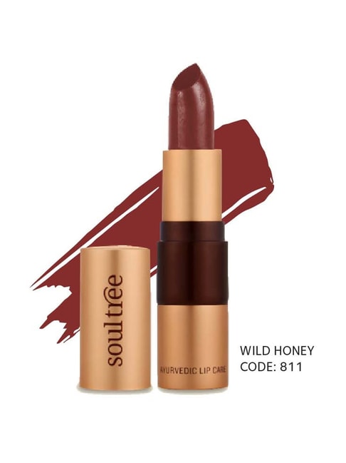 SoulTree Ayurvedic Lipstick - Wild Honey 811 - 4 gm | Organic Lipstick