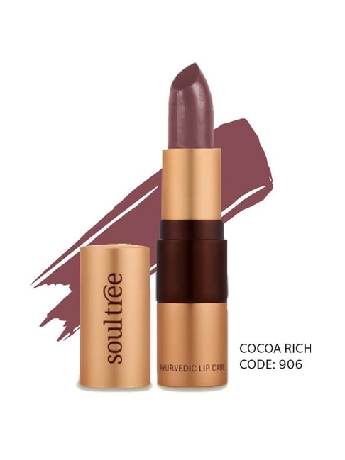 SoulTree Ayurvedic Lipstick - Cocoa Rich 906 - 4 gm | Organic Lipstick