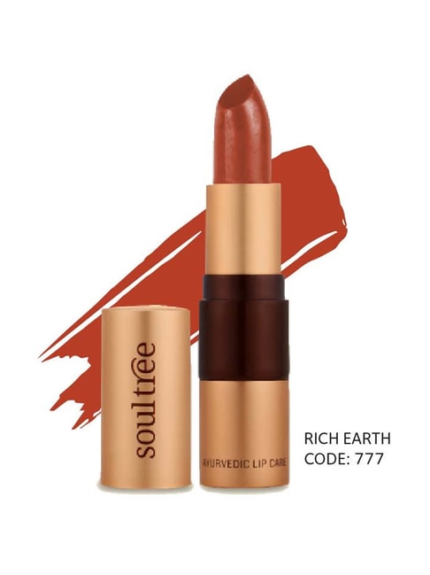 SoulTree Ayurvedic Lipstick - Rich Earth 777 - 4 gm | Organic Lipstick