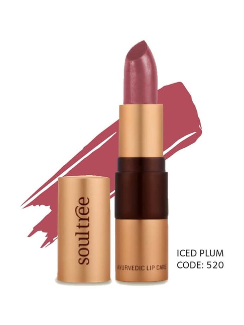 SoulTree Ayurvedic Lipstick - Iced Plum 520 - 4 gm | Organic Lipstick