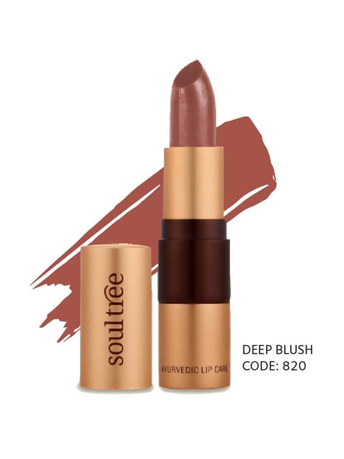 SoulTree Ayurvedic Lipstick - Deep Blush 820 - 4 gm | Organic Lipstick