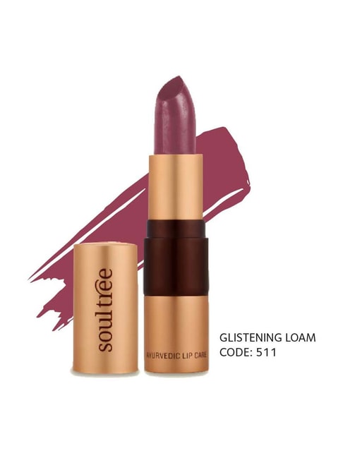 SoulTree Ayurvedic Lipstick - Glistening Loam 511 - 4 gm | Organic Lipstick