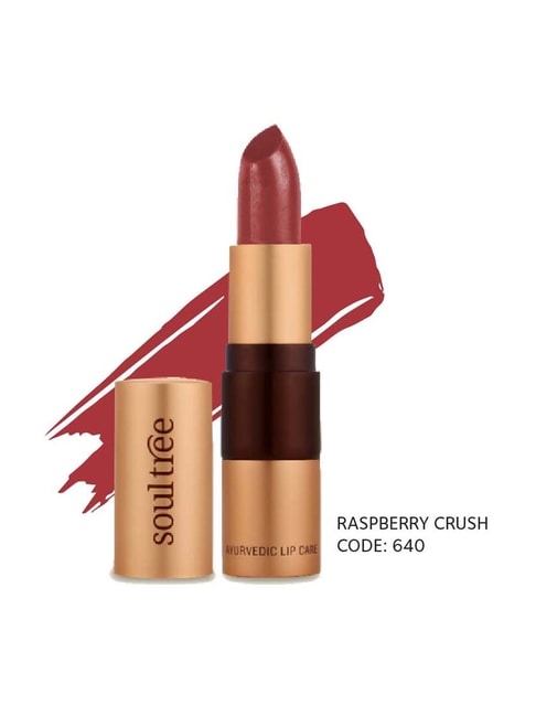 SoulTree Ayurvedic Lipstick - Raspberry Crush 640 - 4 gm | Organic Lipstick
