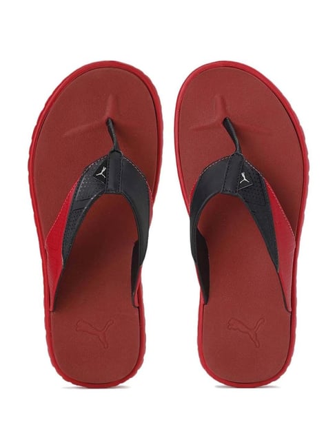 Puma Men's Galaxy Comfort V2 IDP Red & Black Flip Flops-picture-13