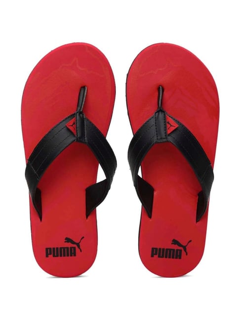 Puma Men s Oleum Reload IDP Black Red Flip Flops