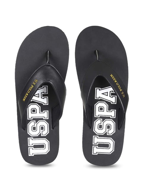 Buy U.S. Polo Assn. Men s Drega Black Flip Flops for Men at Best