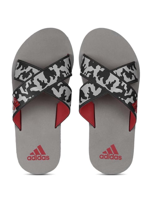 Buy Adidas Men s Distincto Carbon Black Cross Strap Sandals for