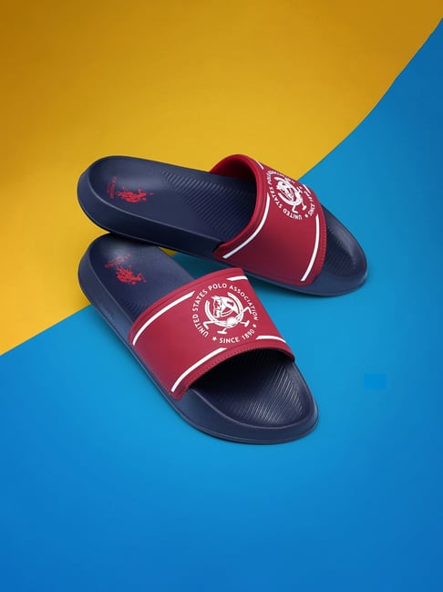 Red store polo slides