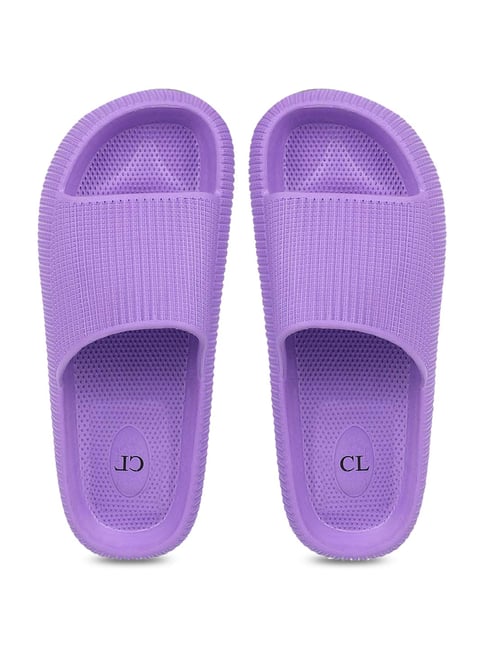 Buy Carlton London Women s Purple Slides for Women at Best Price