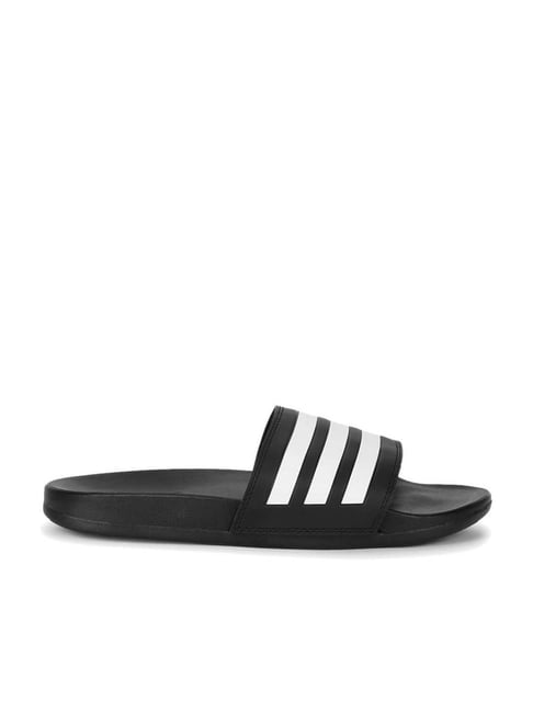 adidas Men s ADILETTE COMFORT Unisex Charcoal Black White Slides