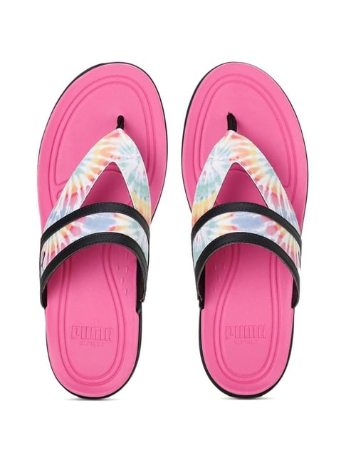 Buy Puma Women s Softride Sunny Tie Dye Multocloured Flip Flops