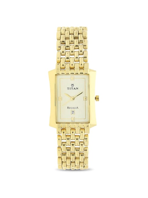 Peugeot Men's Gold Bracelet Watch with Day Date and White Dial - Peugeot  Watches