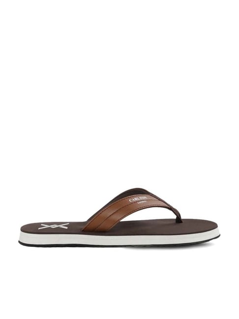 Buy Carlton London Men s Brown Flip Flops for Men at Best Price