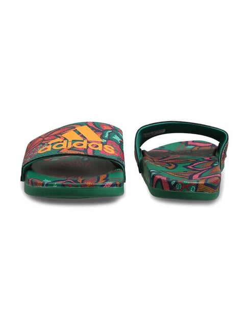 adidas multicolor slippers