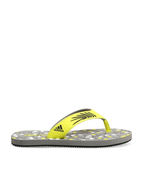 Adidas yellow clearance flip flops