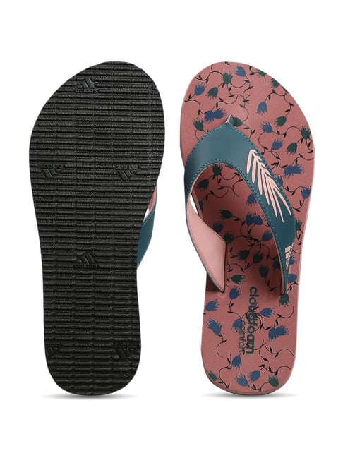 Buy Adidas Women s CLOUDFOAM W Teal Flip Flops for Women at Best