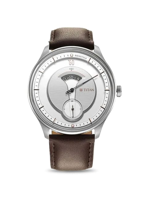 Buy Online Titan Maritime Black Dial Analog Leather Strap watch for Men -  nr1828ql04 | Titan