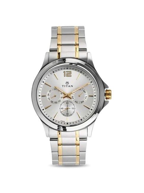 Titan silver sale analog watch