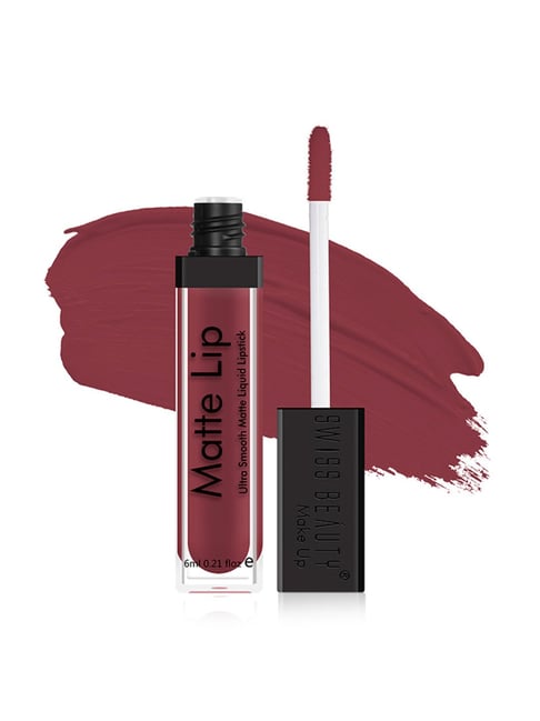SWISS BEAUTY Ultra Smooth Matte Liquid Lipstick Sangria - 6 ml-picture-23